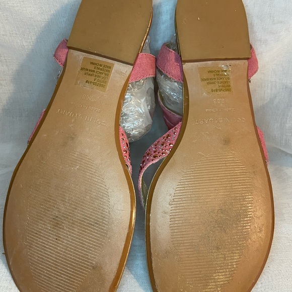 Pink Leather Thong Sandal with Gladiator Straps - 8.5 - Picture 6 of 7